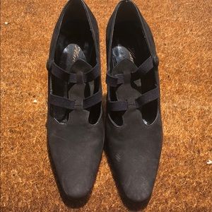 Karl Lagerfeld Black Suede round pointed toe